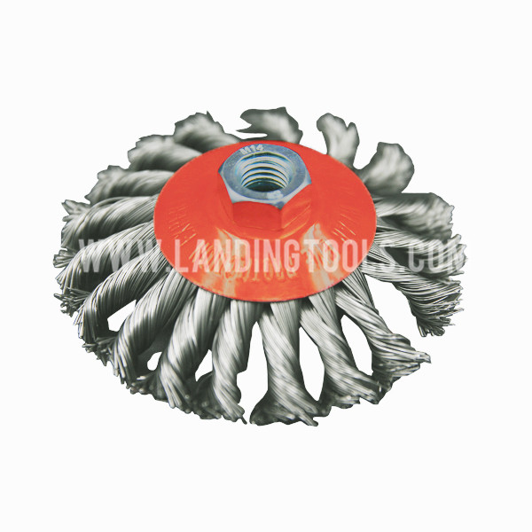 Knotted Twist Wheel Brushes 125mm .  Use For Angle Grinder    510403