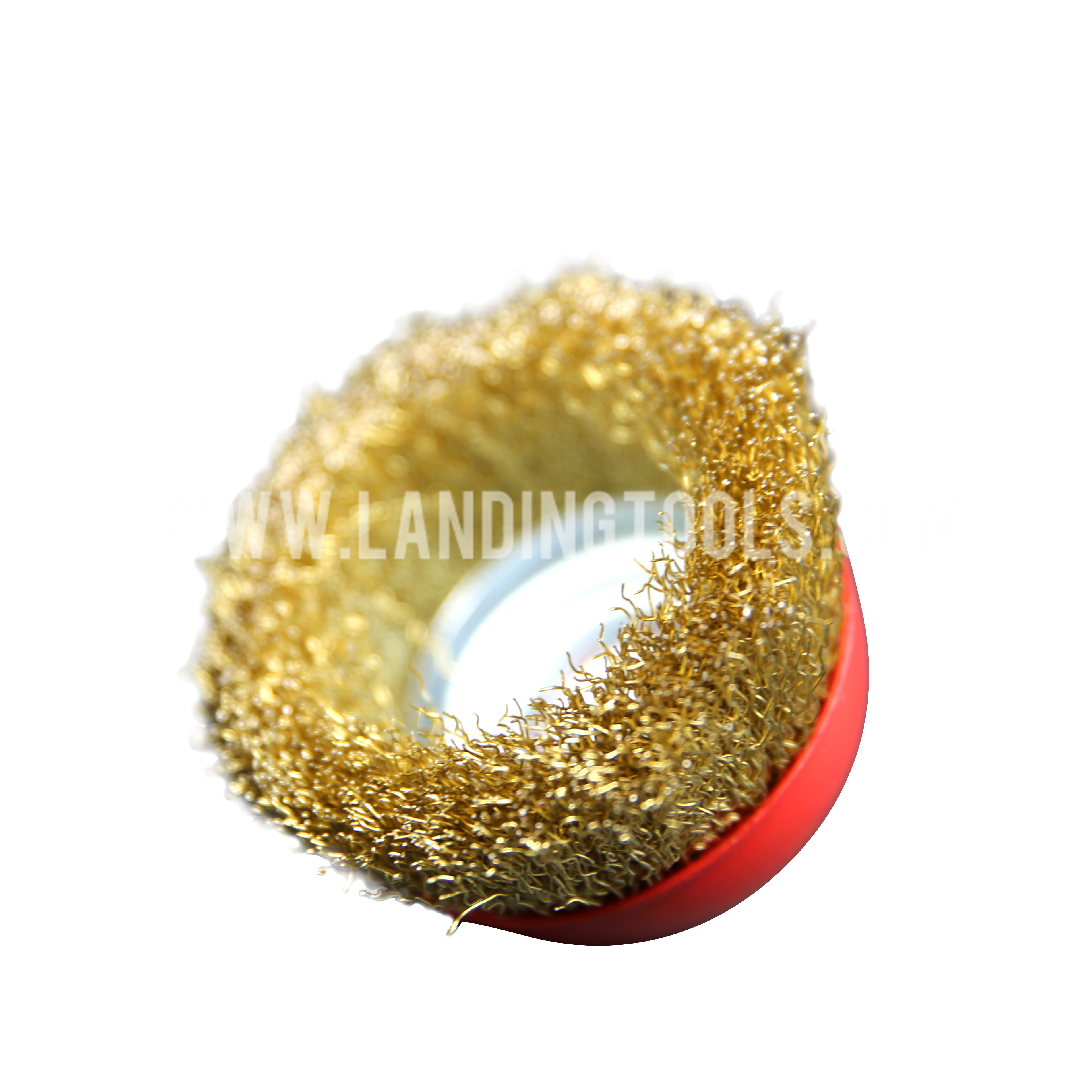 Circular Brushes Crimped Brass Wire 75mm  With Hex Bolt .Use For Angle Grinde  510704
