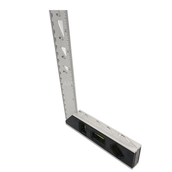 Aluminium L Type Ruler Try Square With Vials 	573003