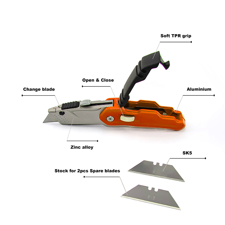 Professional Safety Box Cutter Folding Utility Knife   385706