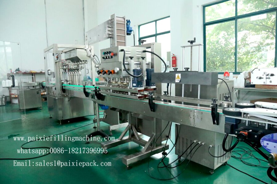 Engine oil bottle Aluminum foil sealing machine For Sale Paixie