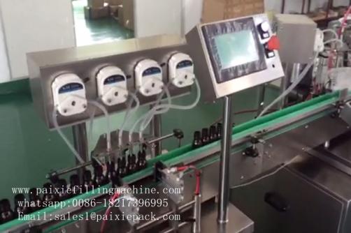 Small bottle peristaltic filling capping machine