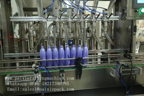 Shampoo / shower gel / mouth wash bottle filling capping machine