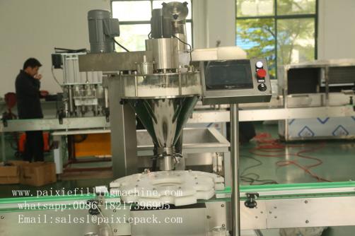 Coffee powder glass bottle filling capping machine