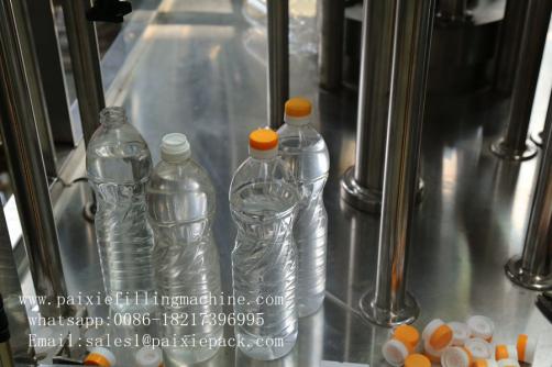 Fruit juice bottle washing filling capping machine unit