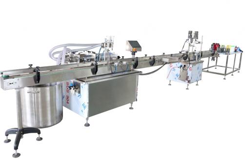 Hand sanitizer, hand gel, shampoo filling capping labeling machines