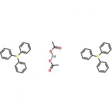 Bis(triphenylphosphinepalladium) acetate , 14588-08-0 , C40H36O4P2Pd