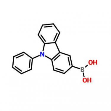 (9-Phenyl-9H-carbazol-3-yl)boronic acid, CAS 854952-58-2, C18H14BNO2