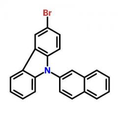 9-(2-Naphthyl)-3-BroMocarbazole ， 934545-80-9 ， C22H14BrN