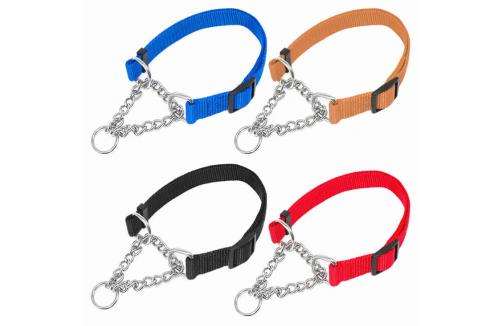 L204 Nylon Dog Martingale Chain Collar