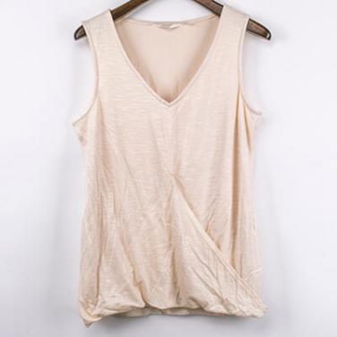 Sleeveless V-neck Hacci Joint With Jersey Tank Top