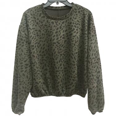 Jacquard Leopard Pullover