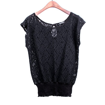 Lace And Jersey Combined Top