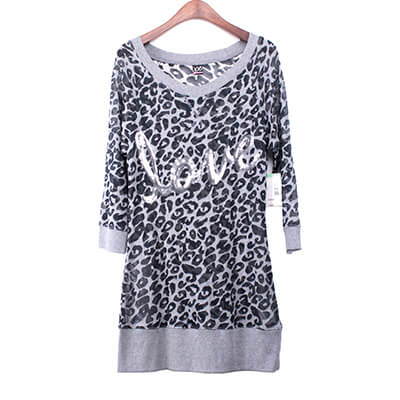 Sequin Embroidery Leopard Burnout Tunic