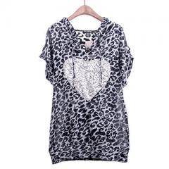Leopard Burnout French Terry Pullover Hoodie