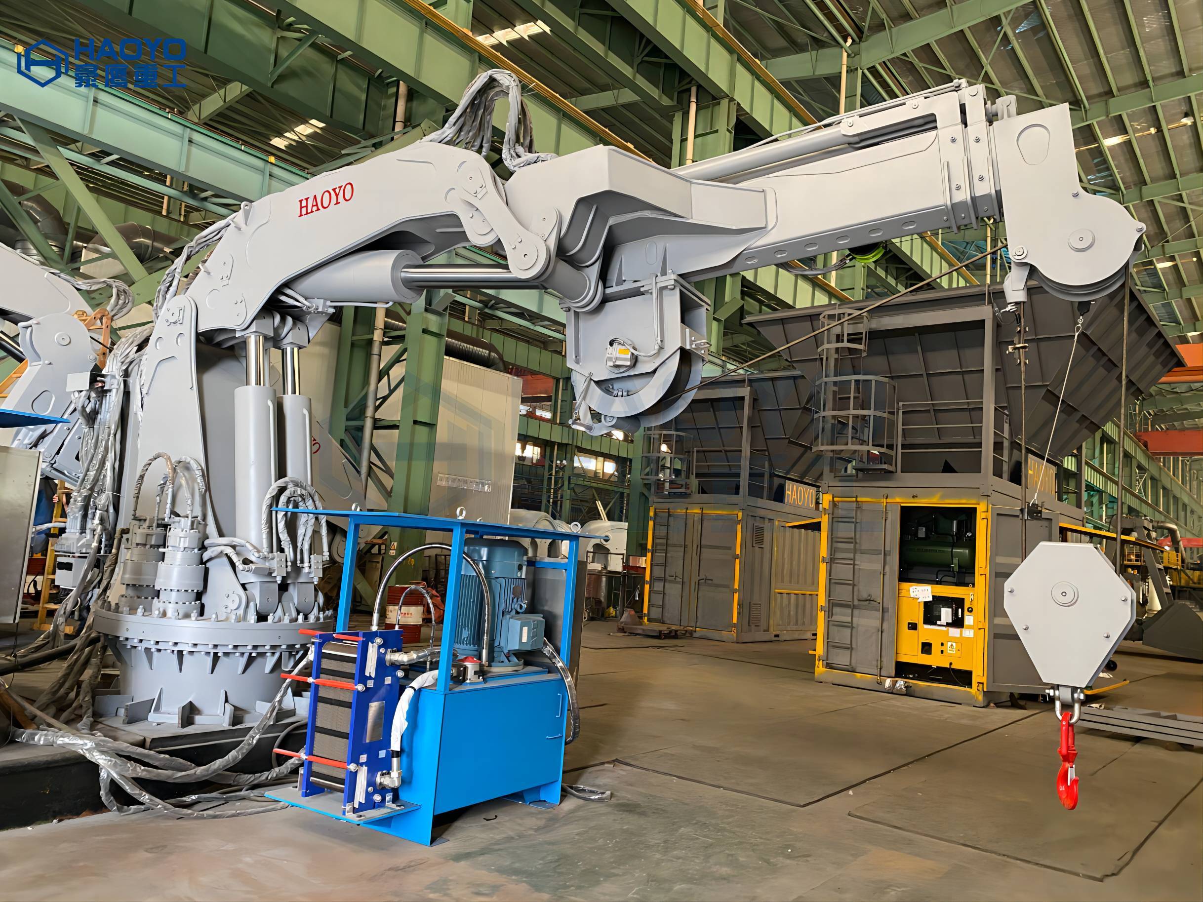 7.5T 9M FOLDABLE KNUCKLE MARINE CRANE