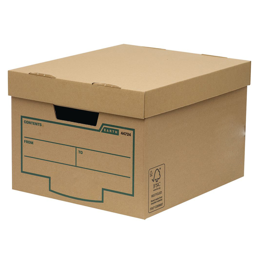 Recyclable paper material archive box