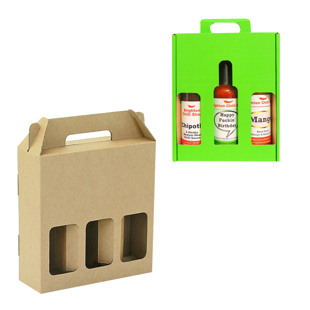Folding 3 Pack Box With Insert