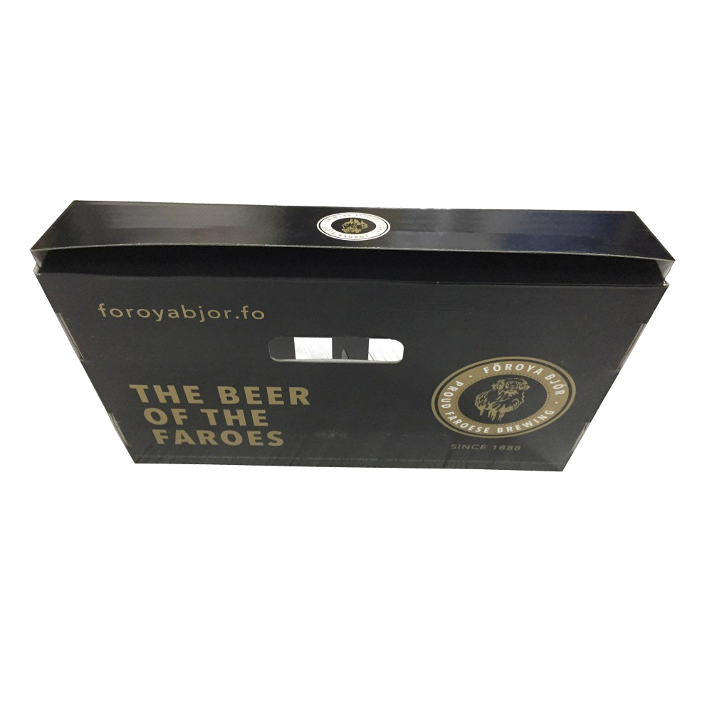 High Quality Black Printing Six Pack Cardboard Beer Box