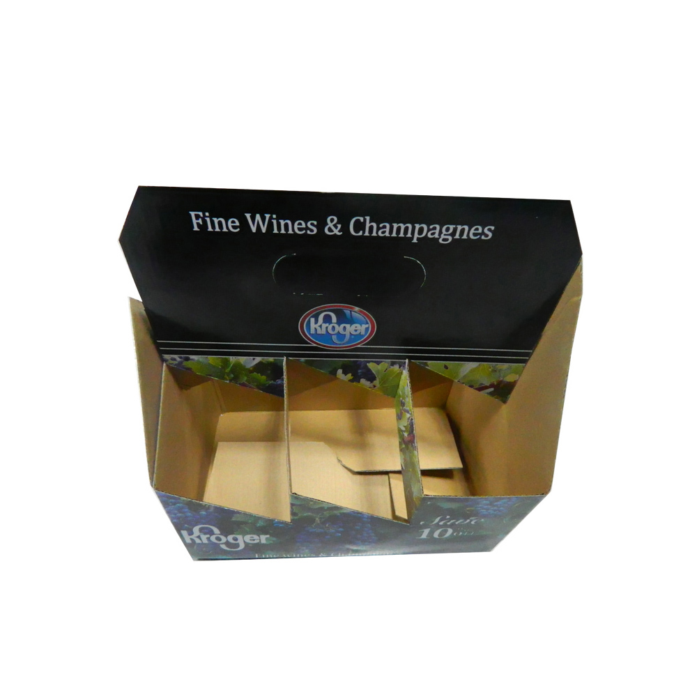 Kraft 6 Bottle Wine Packing Carrier Box For Gift