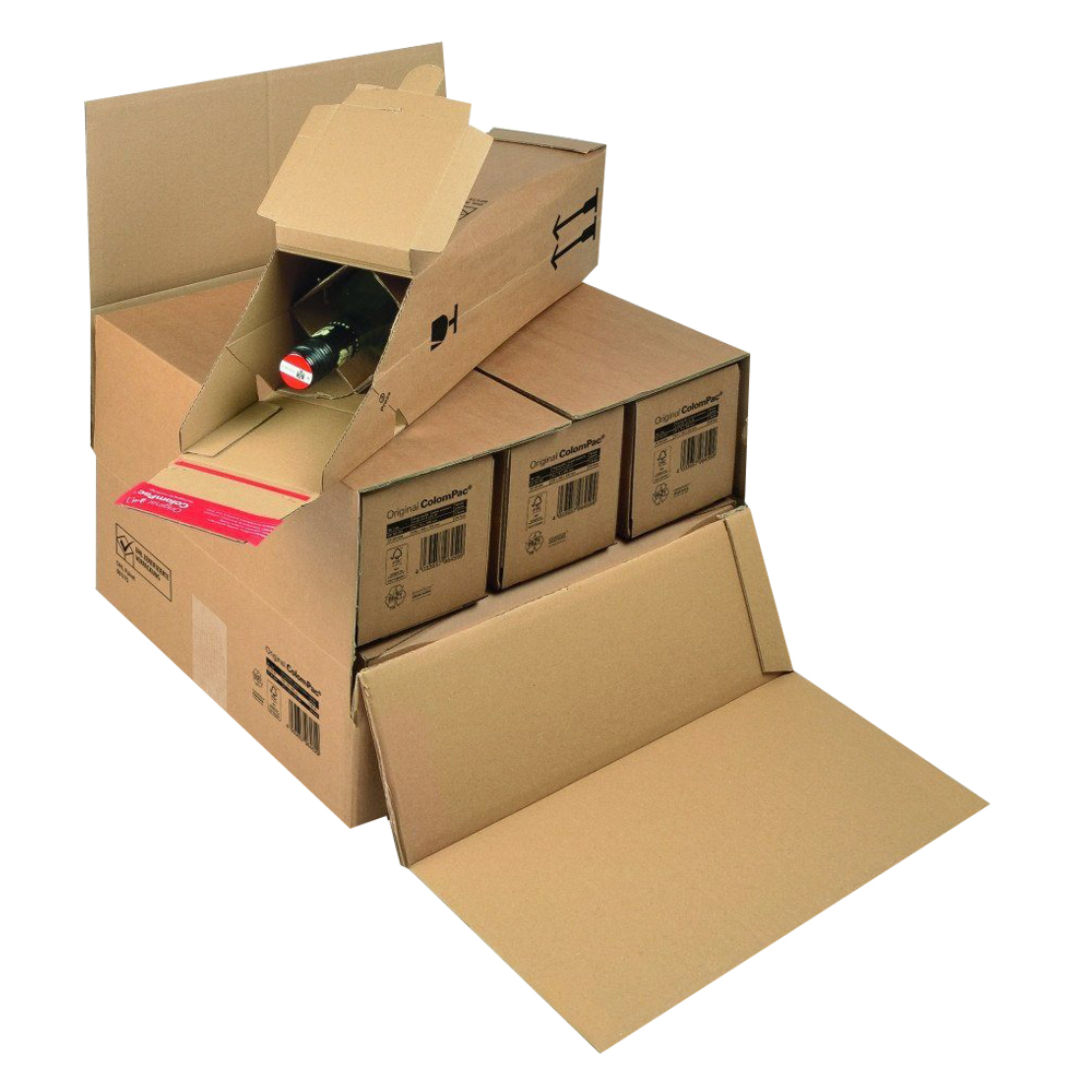 24 Bottles Cardboard Box With Dividers