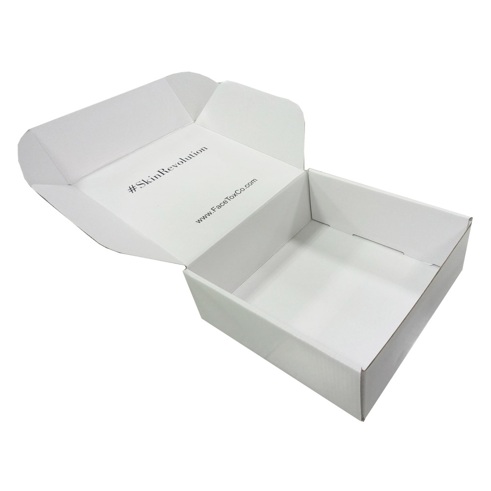 White Mailer Box With Black Printing