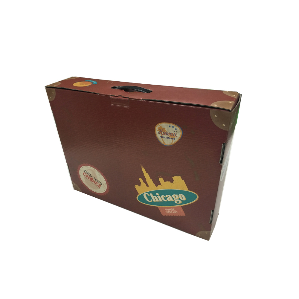 Wholesale Custom Printed Corrugated Shipping Boxes With Plastic Handle