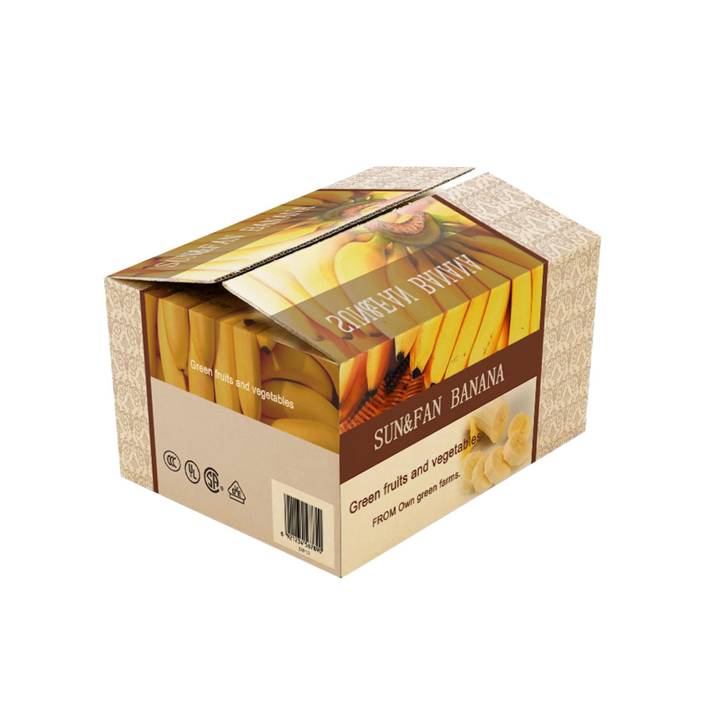 Lid and Base Corrugated Banana Carton Box