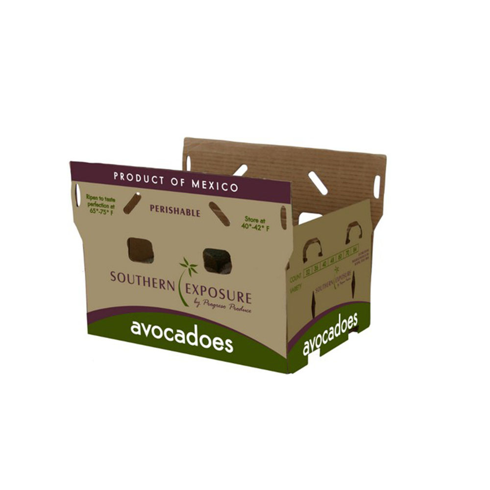 kraft corrugated paper custom colorful printing avocado box
