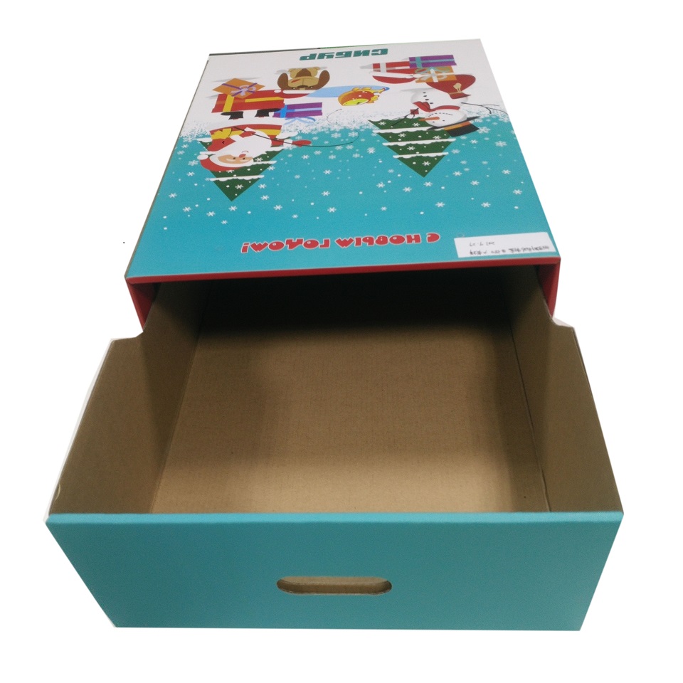 Corrugated drawer packing box for christmas