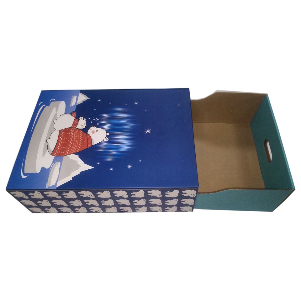Custom corrugated packing box for Christmas gift