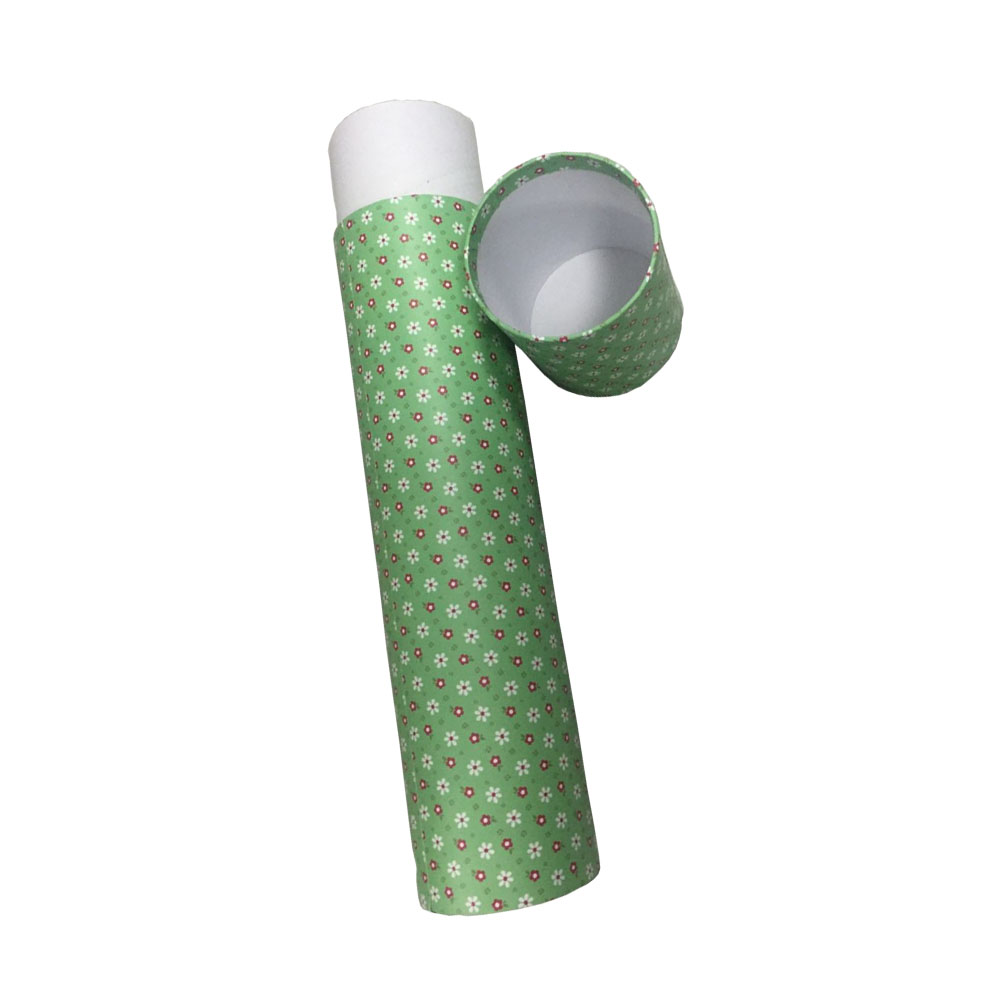 Customized size paper tube with lid and colorful printing
