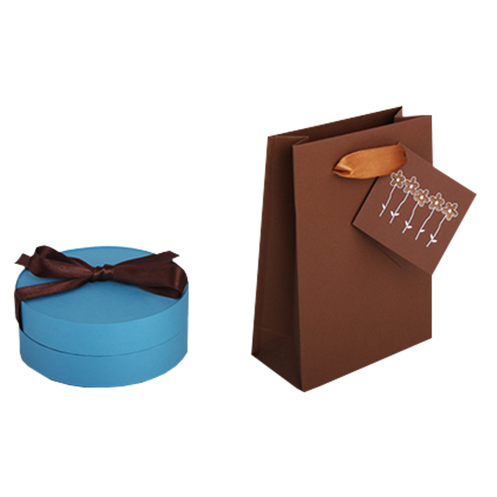Blue cylinder packing box for gift