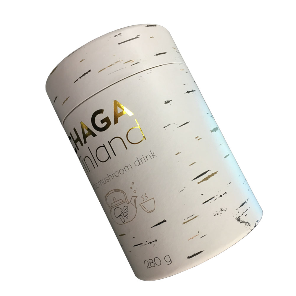 Cardboard Paper Tube for tea with gold foil stamping logo