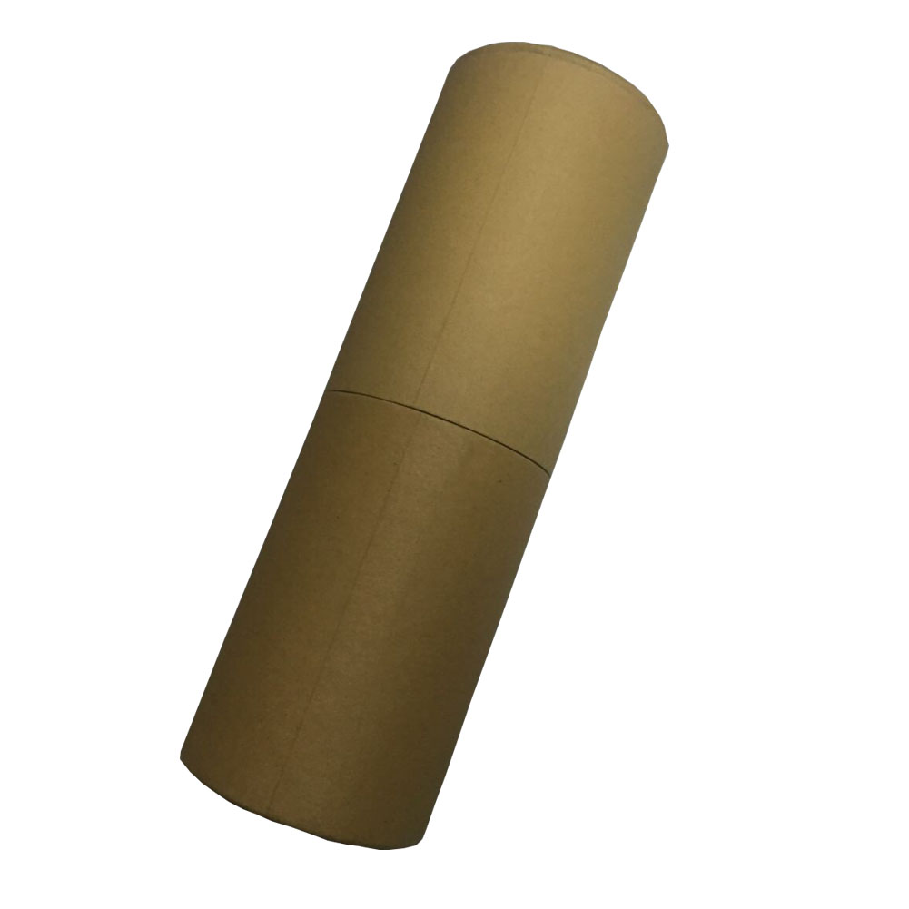Customized brown round paper tube with logo printing