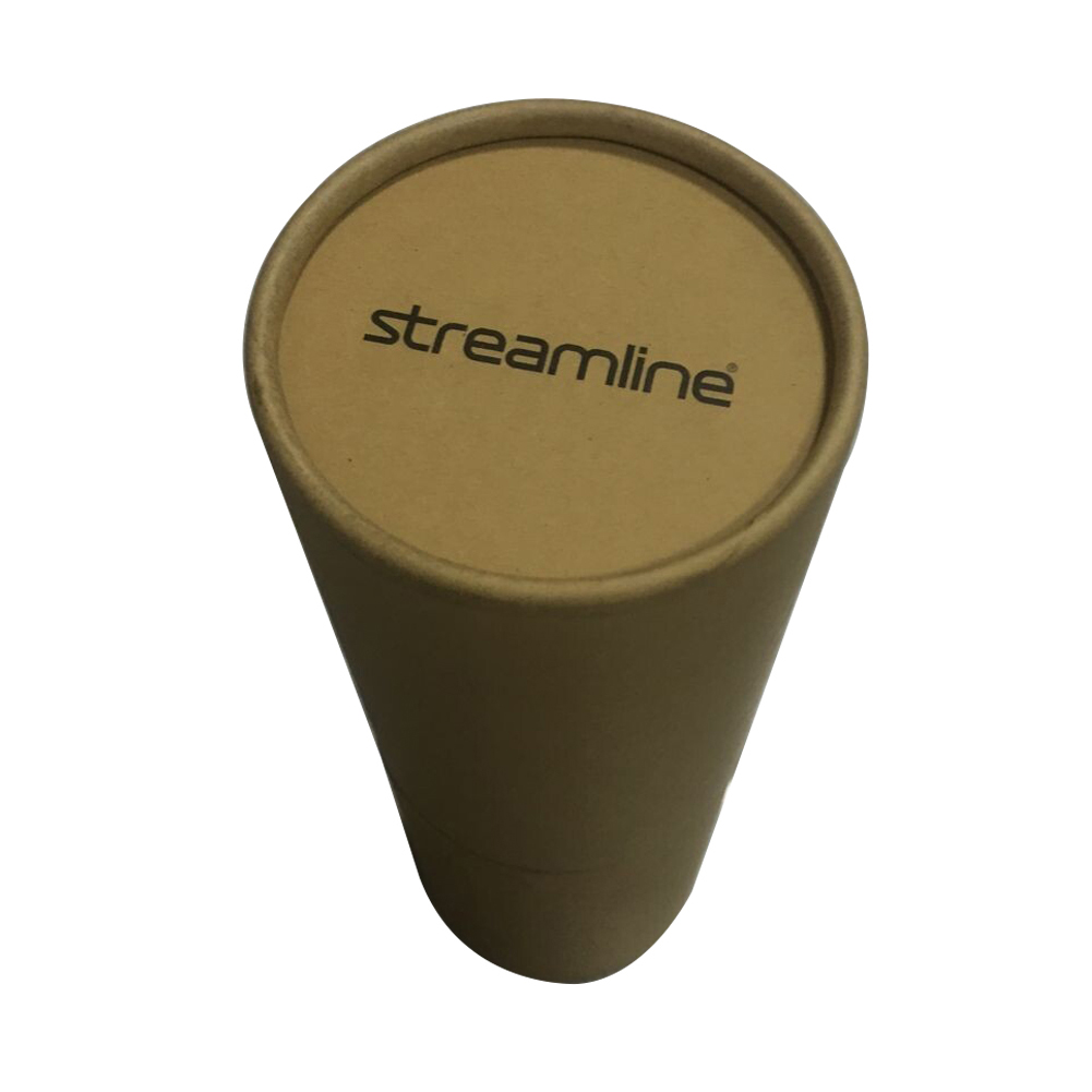 Custom brown paper tube with black logo