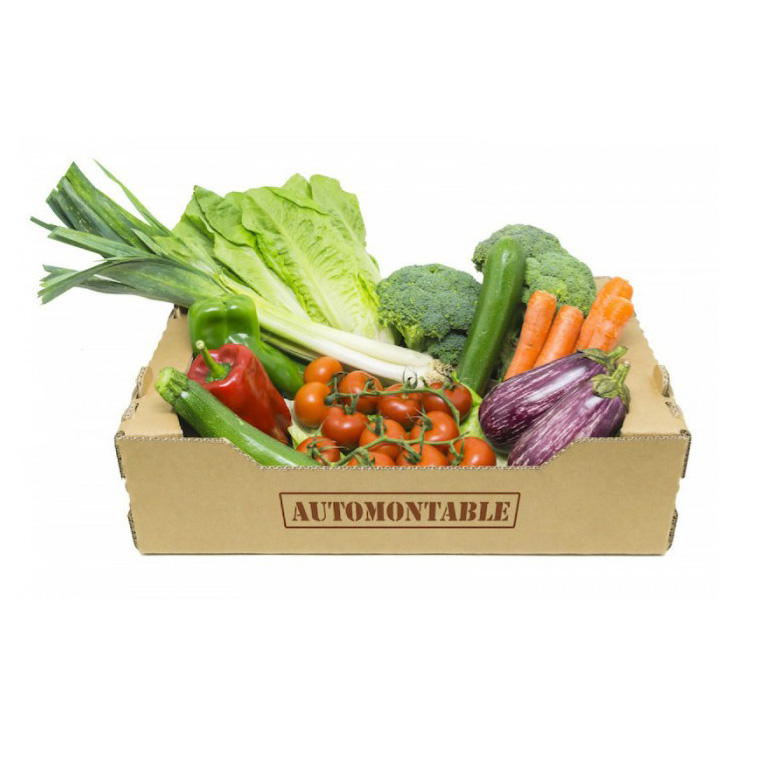 Natural brown kraft fruit and vegetable box