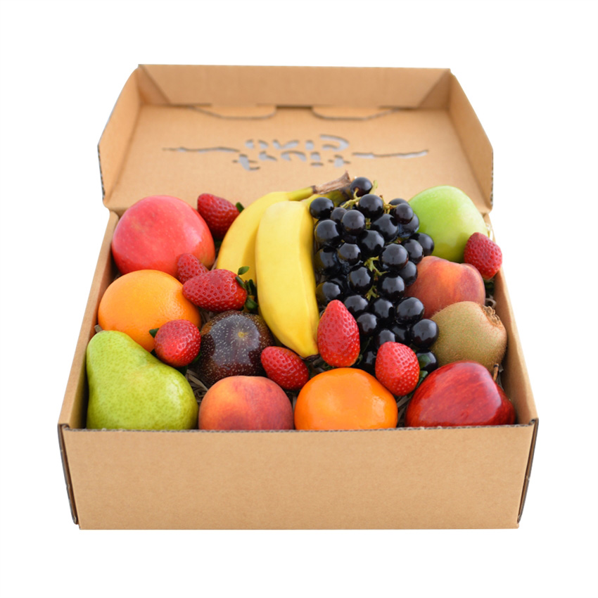 Natural brown kraft fruit and vegetable box