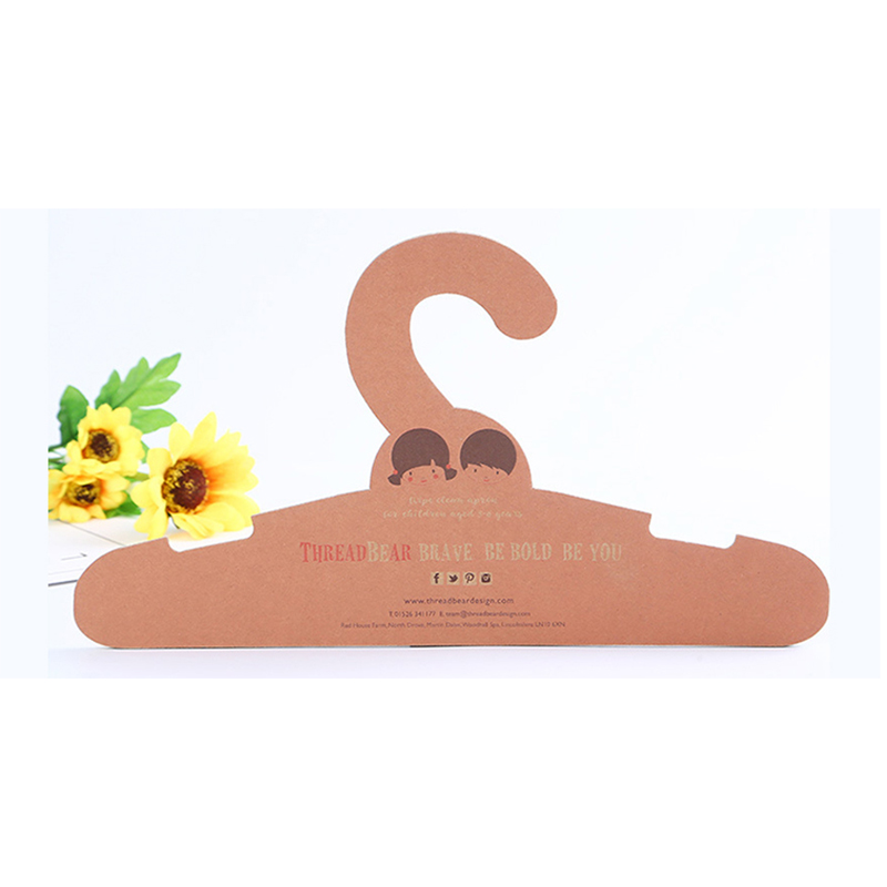 Brand New Custom Clothes Printing Recycled Kraft Paper Cardboard Hanger for Packaging