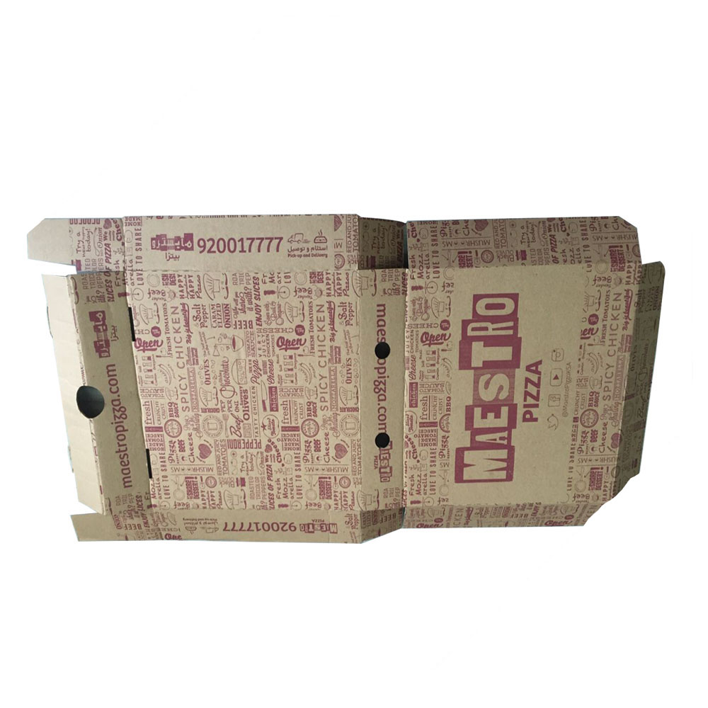 Caja de pizza de la impresión flexográfica
