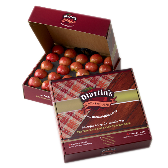 Caja para Manzanas con Logo Impreso Personalizado