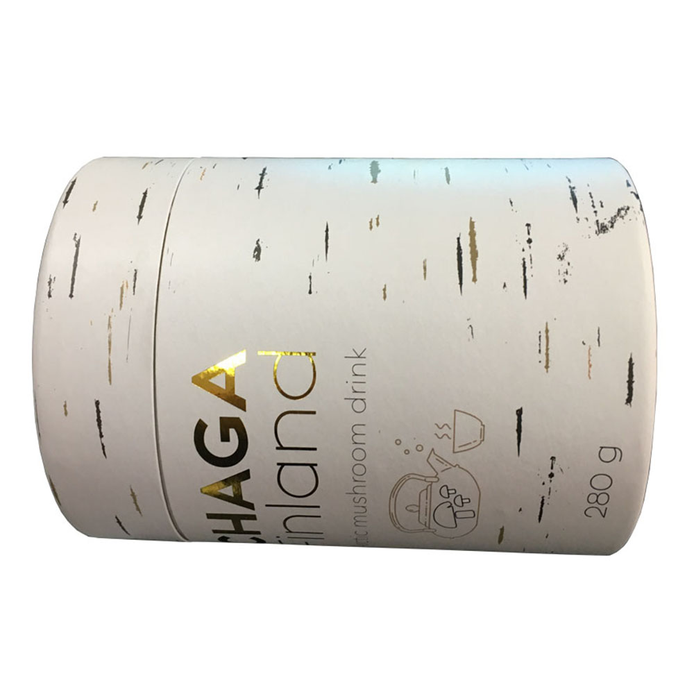 Tubos de Papel de cartón para Té con Logo estampado en Lamina de Oro