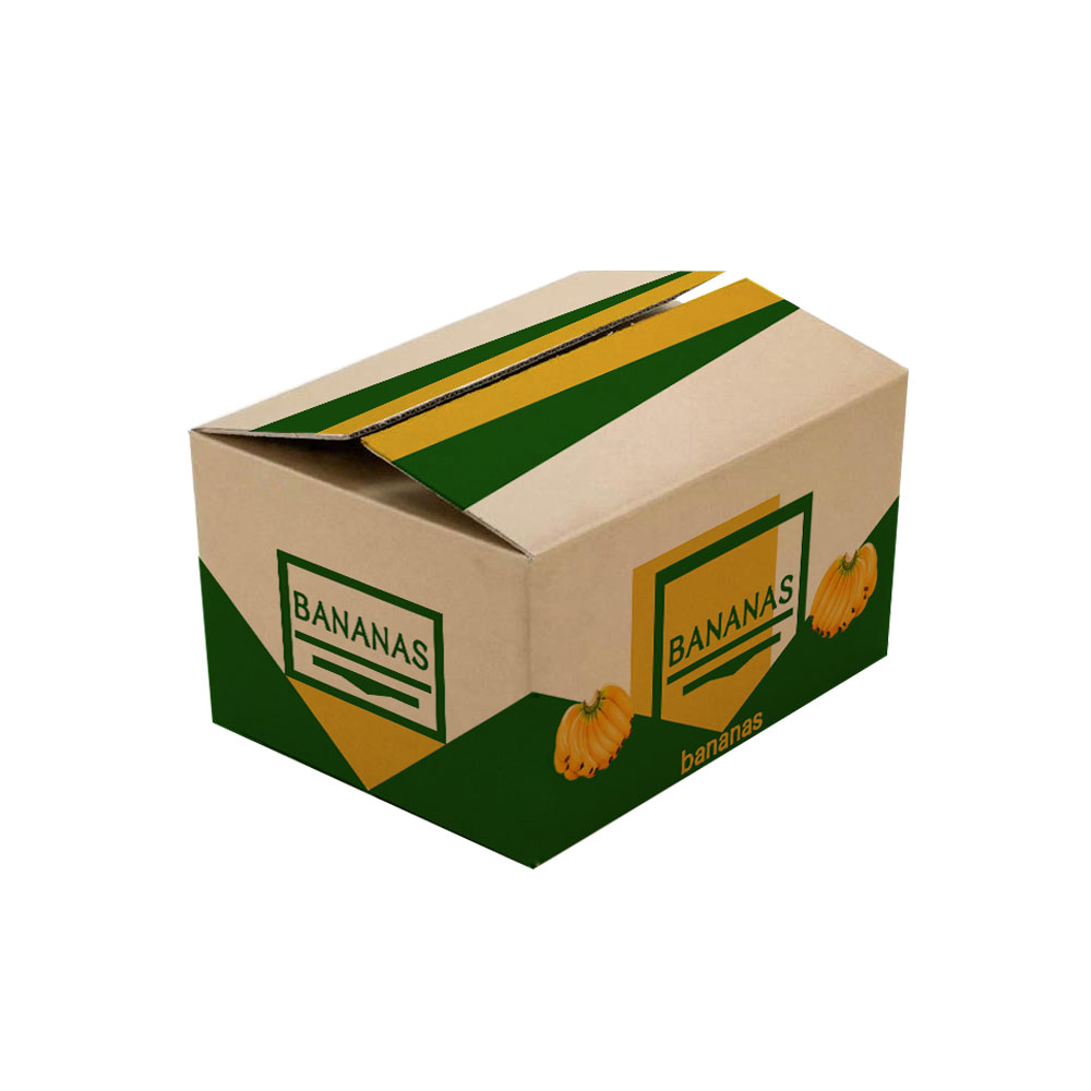 Caja de Cartón Corrugado para Plátano, Tapa y Base
