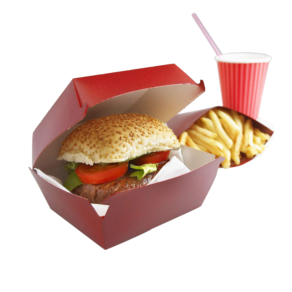 Caja para hamburguesas imprimible en offset CMYK