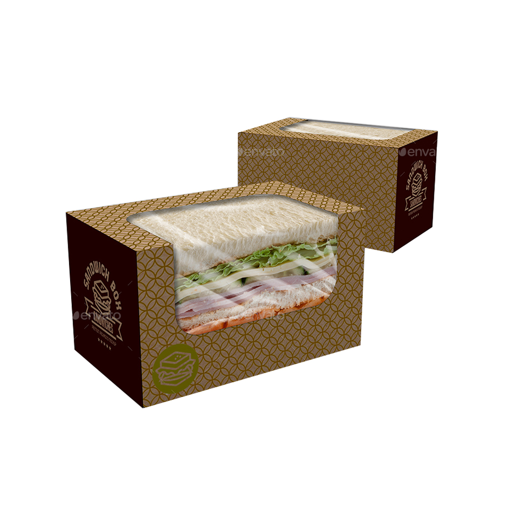 Caja sándwich con ventana de PVC