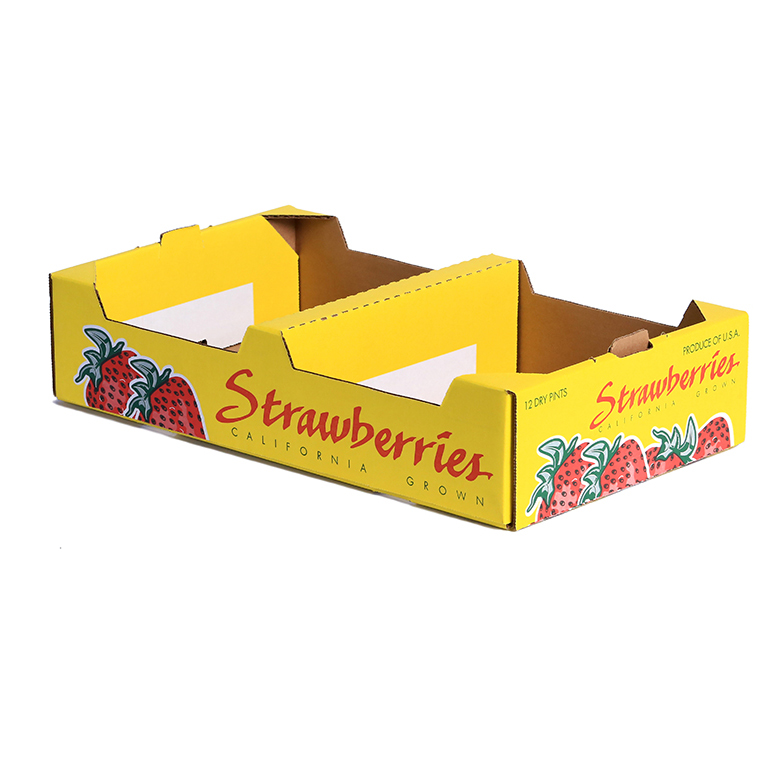 Caja Verde Personalizada para Embalaje de Frutas