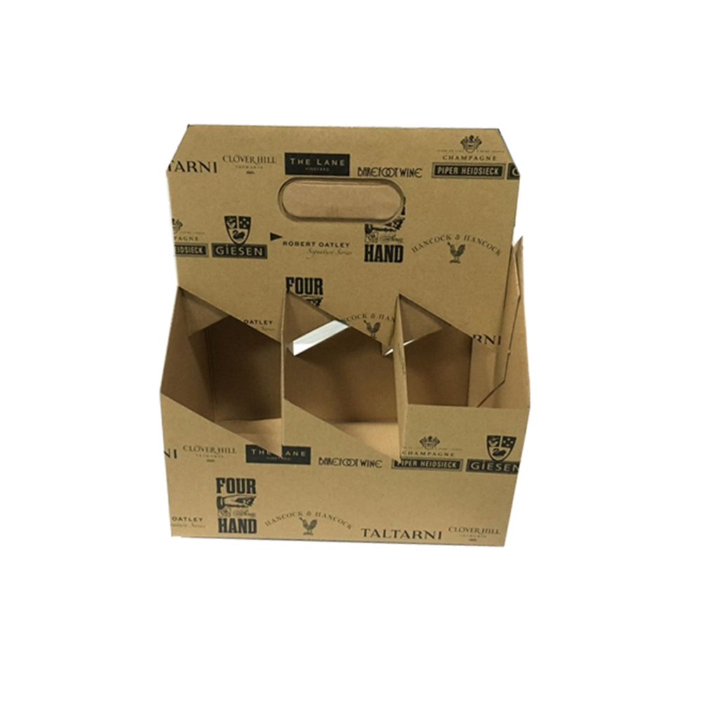 Caja de Vino de Cartón Kraft Para Embalaje Six Pack