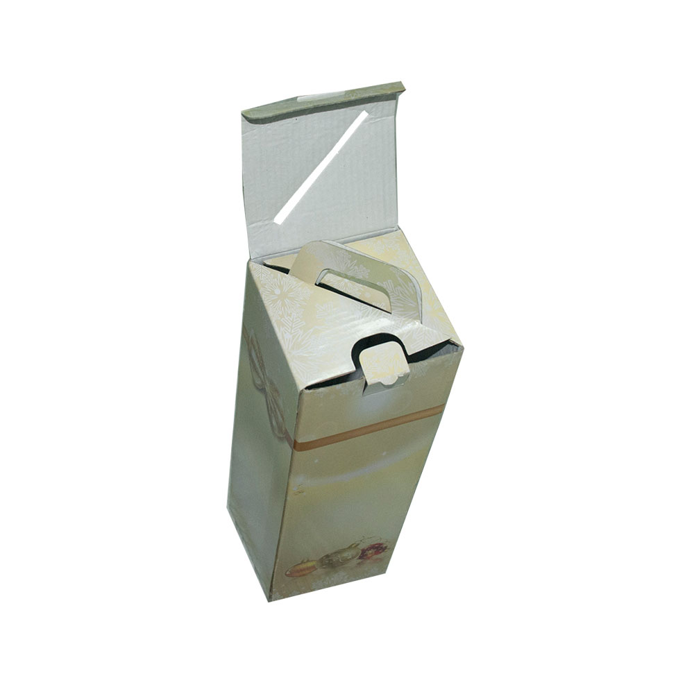 Un Paquete, Caja De Vino Con Mango E Impresión Personalizada