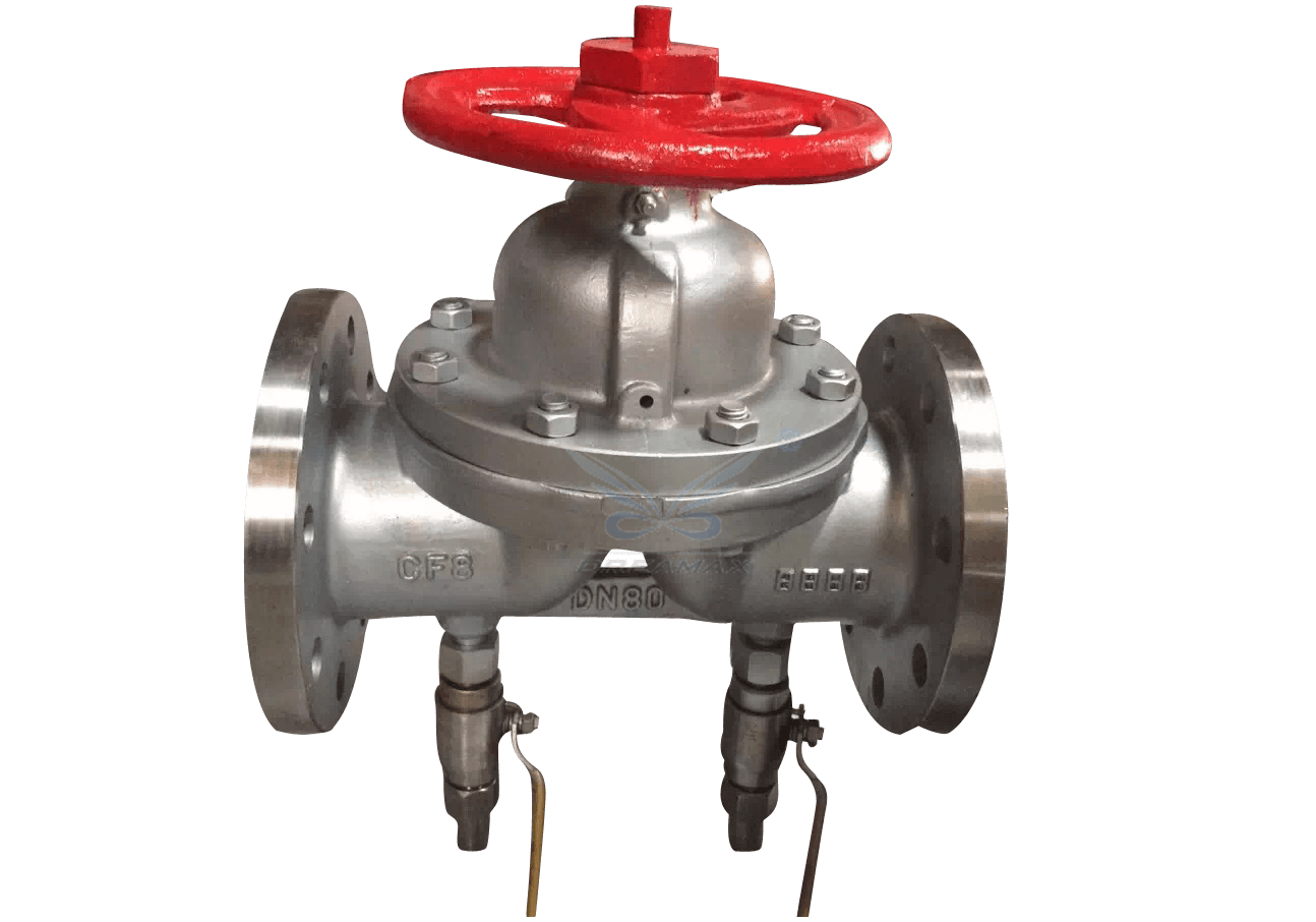Stainless steel Weir type diaphragm valve with air vent