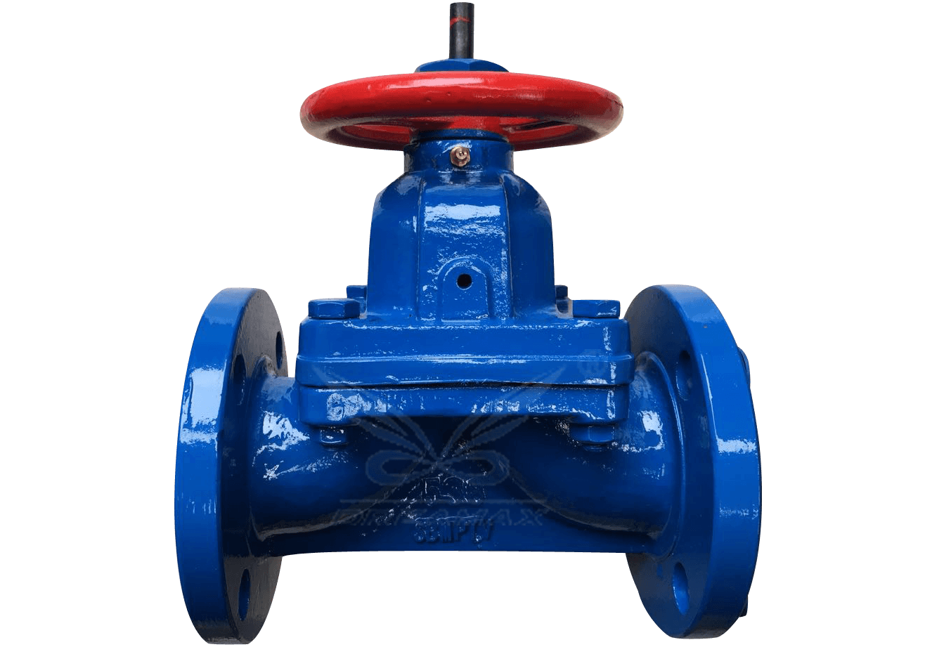 Weir type diaphragm valve Lined Rubber
